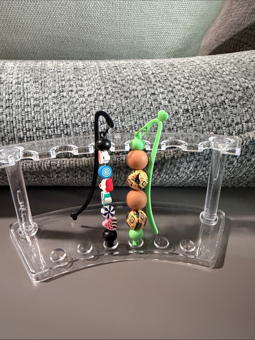 NWOT Bead Charm Bookmarker Set - Green & Black